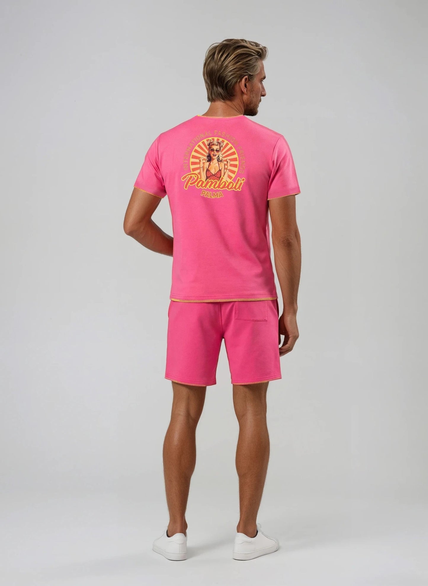 Pink Sweat-Shorts Man