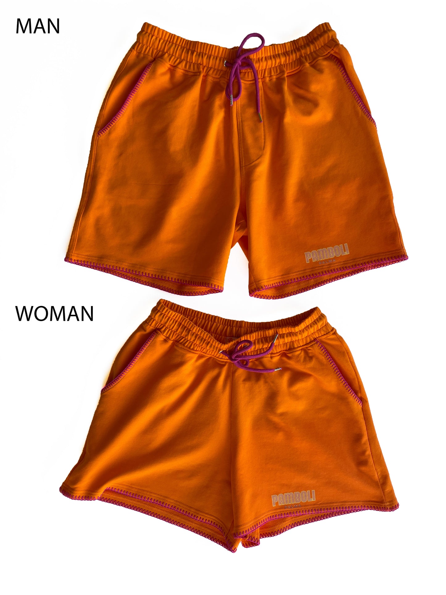 Orange Sweat-Shorts Man