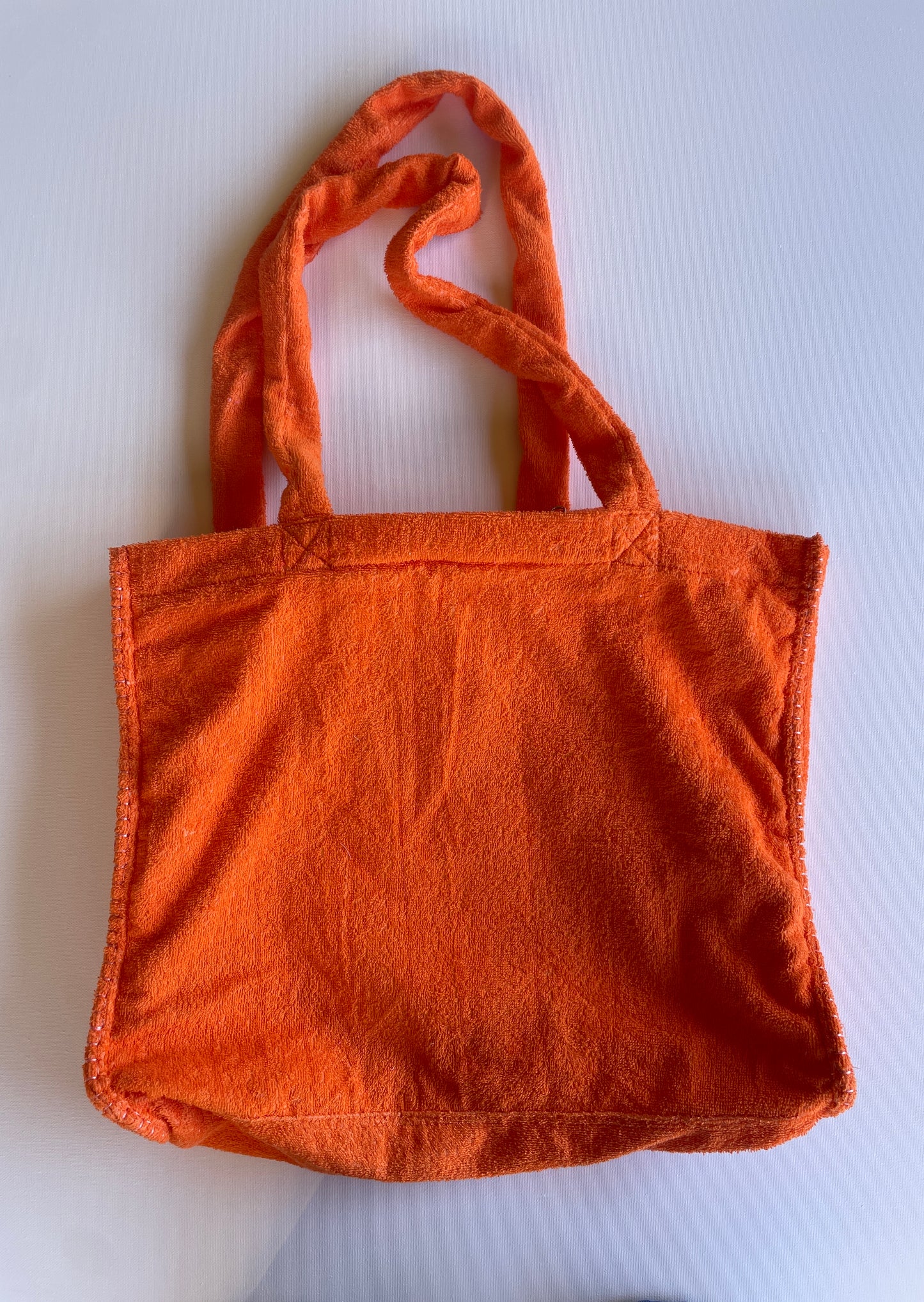 Orange Terry Beach Bag