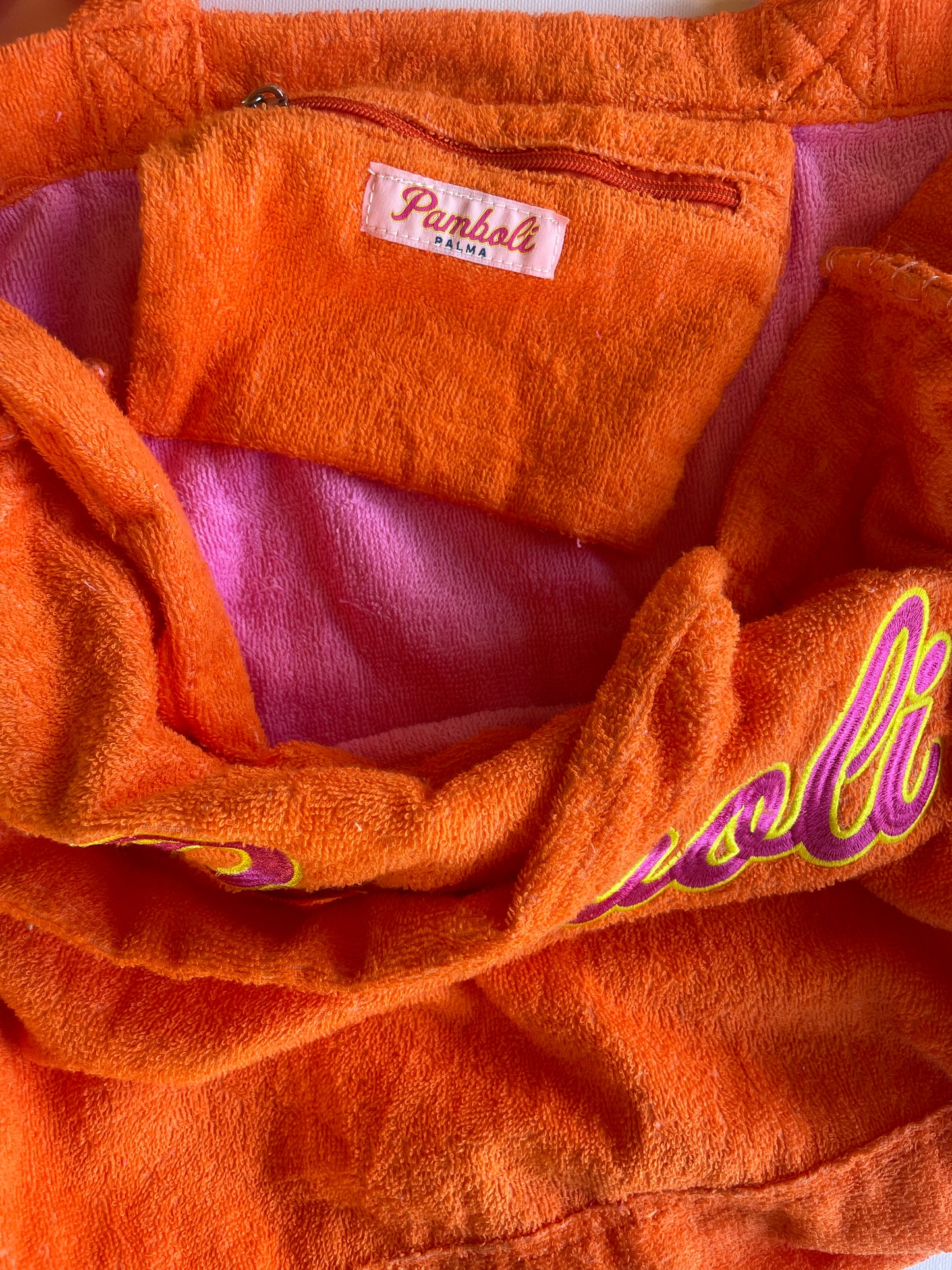 Orange Terry Beach Bag
