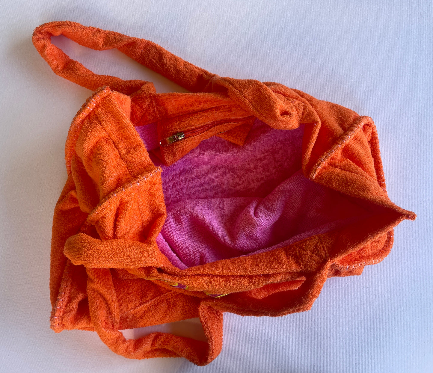 Orange Terry Beach Bag