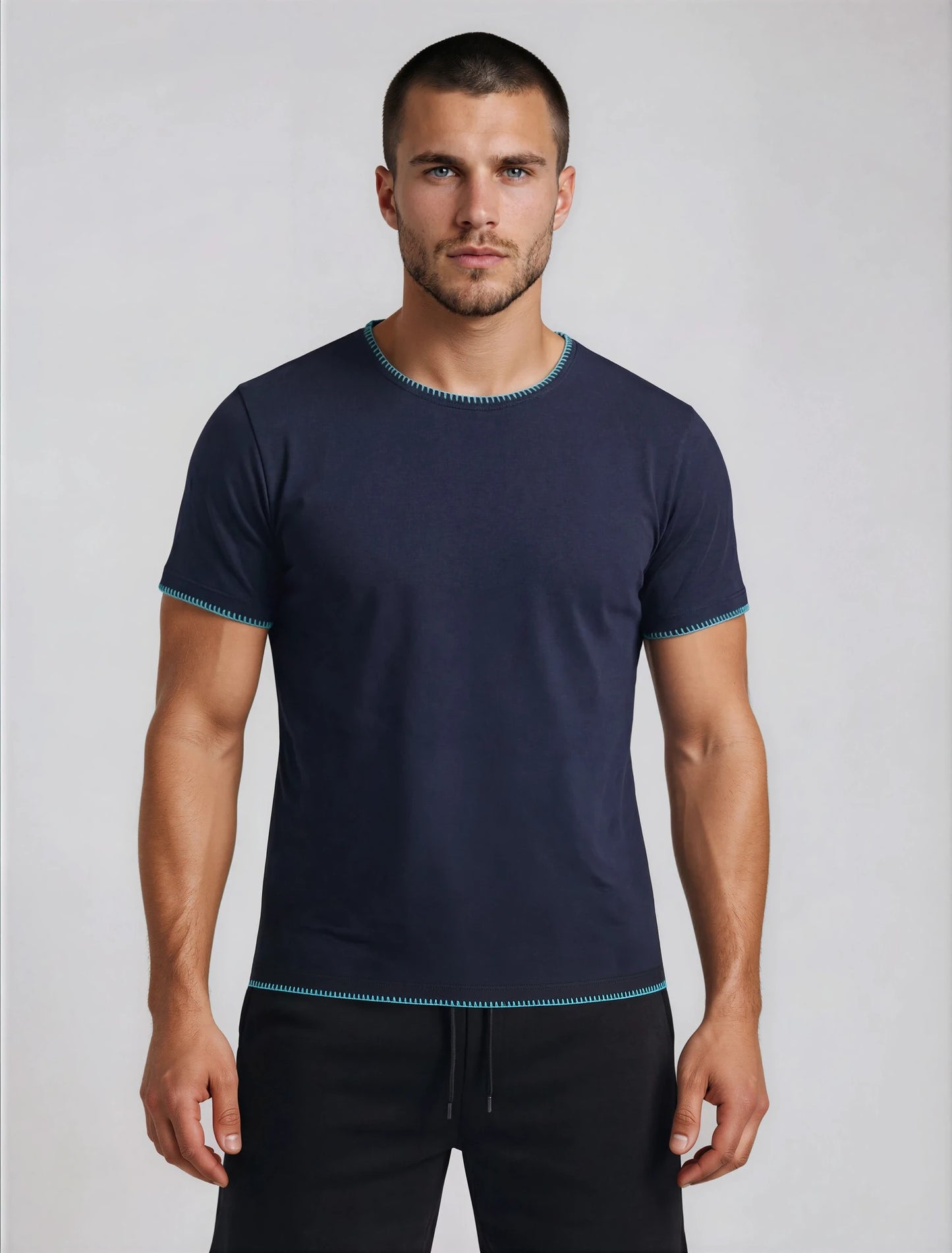 Navy Blue T-Shirt Man