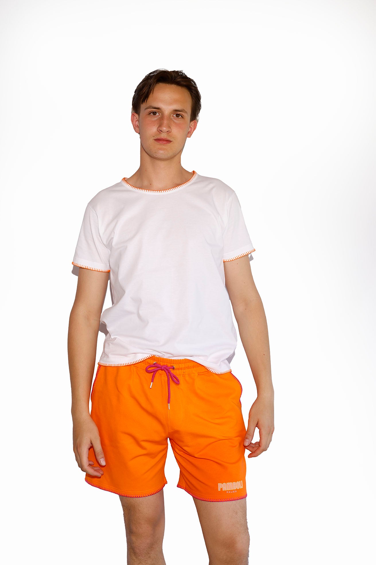 Orange Sweat-Shorts Man