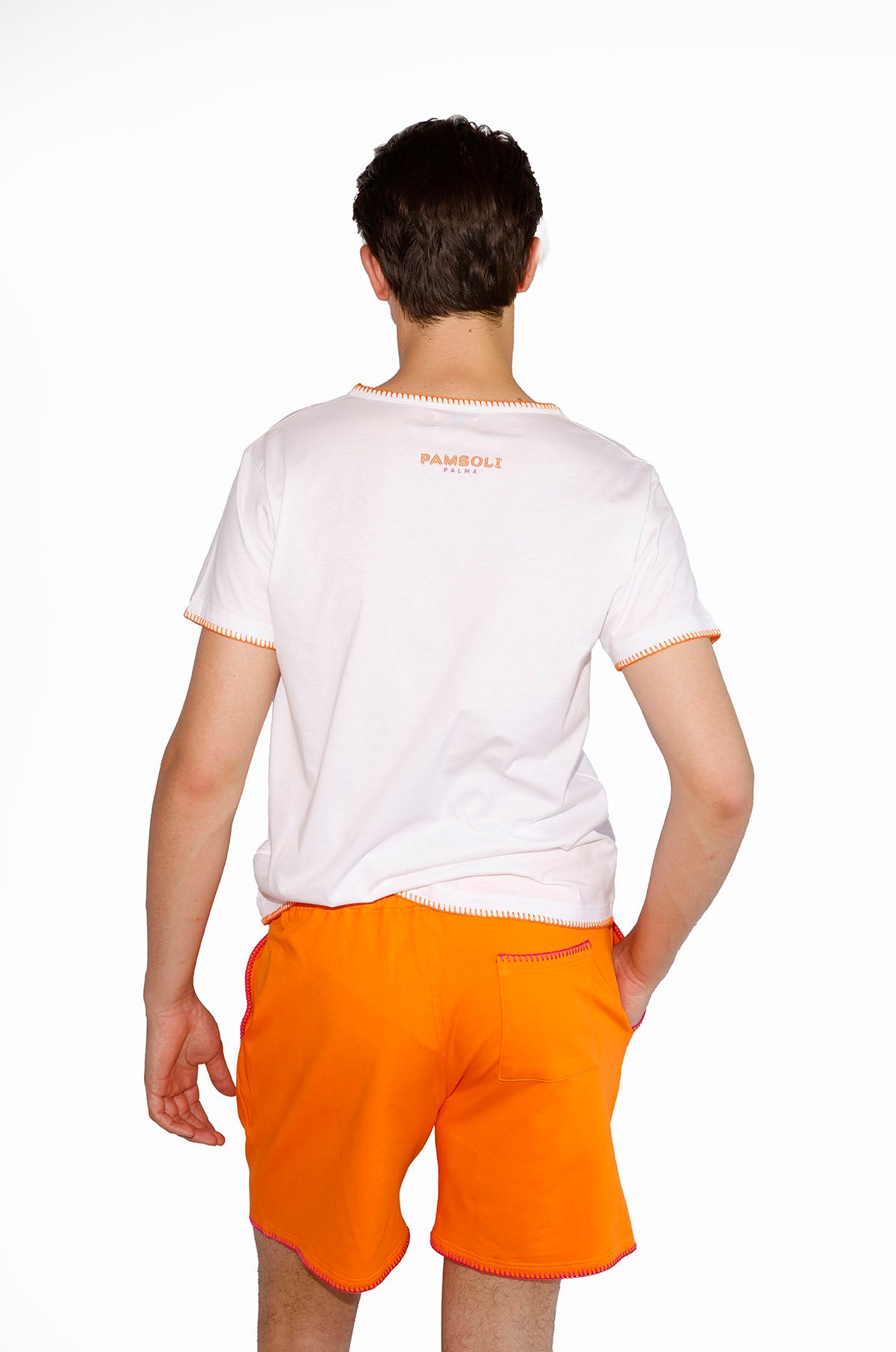 Orange Sweat-Shorts Man