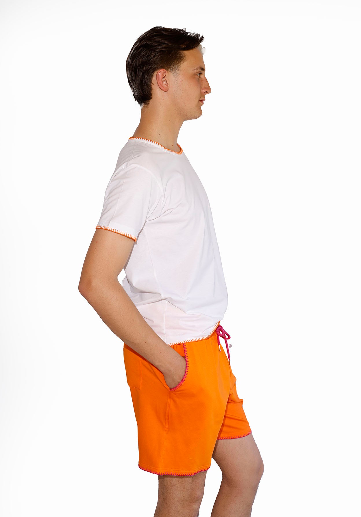 Orange Sweat-Shorts Man