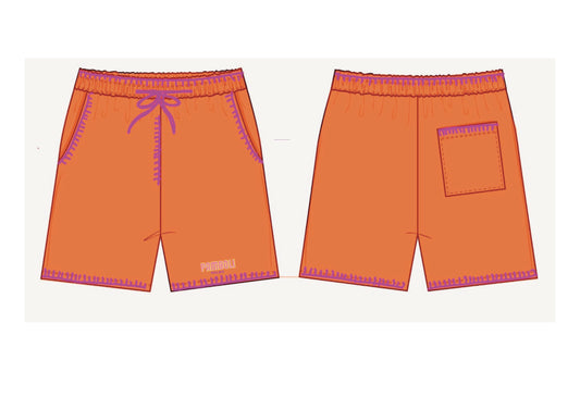 Orange Sweat-Shorts Man