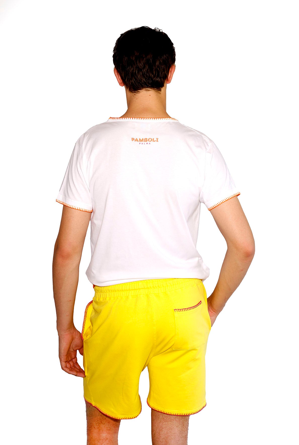 Gelbe Sweat-Shorts Mann