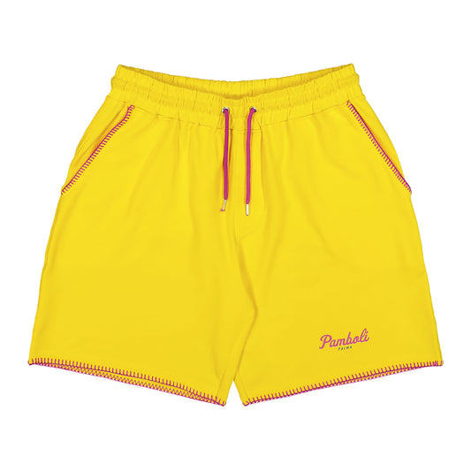 Yellow Sweat-Shorts Man