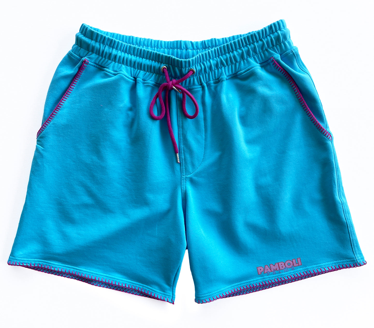 Himmelblaue Sweat-Shorts Mann
