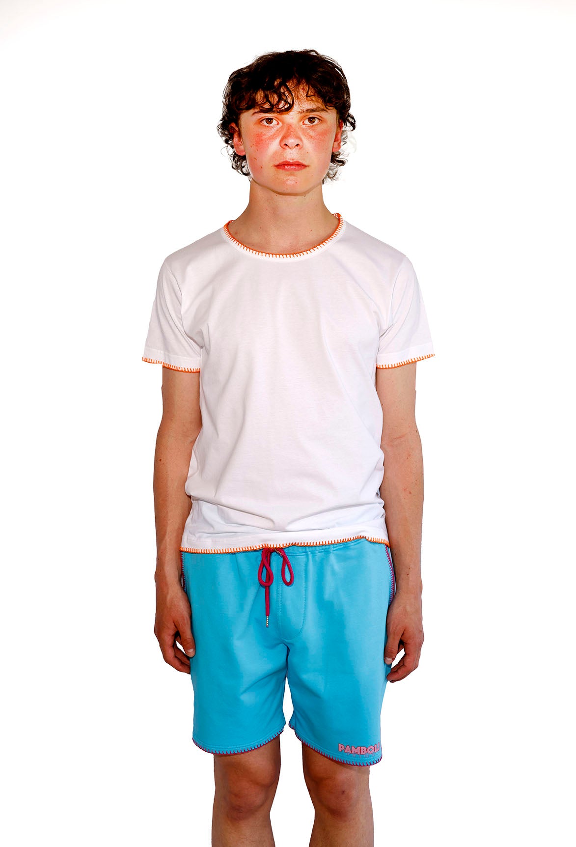 Himmelblaue Sweat-Shorts Mann