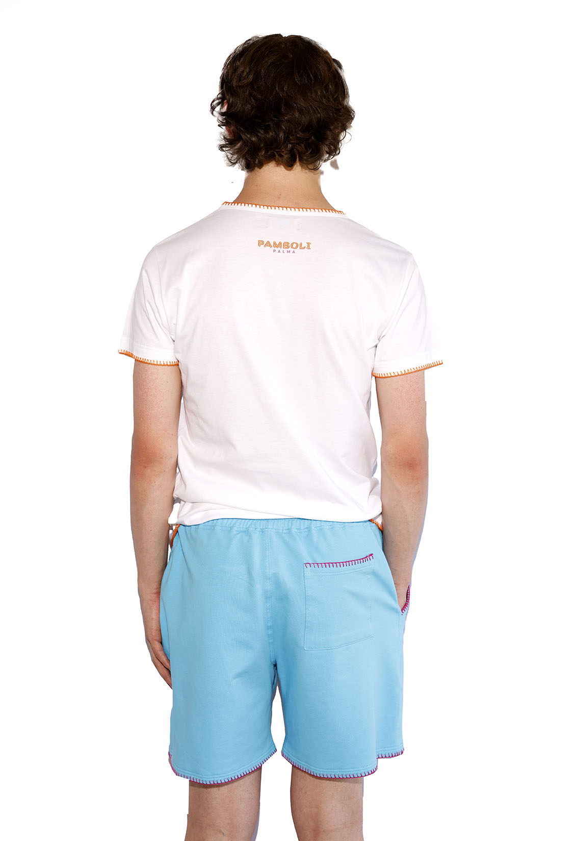 Himmelblaue Sweat-Shorts Mann