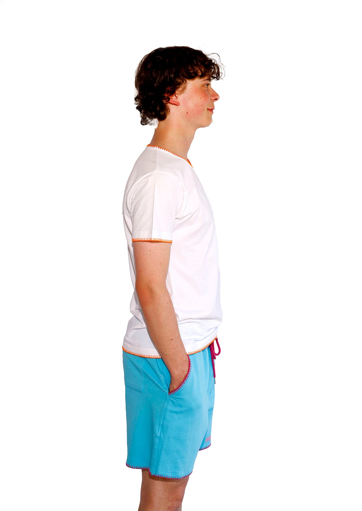 Himmelblaue Sweat-Shorts Mann