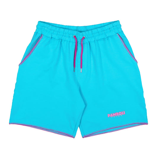 Sky-Blue Sweat-Shorts Man